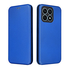 Funda de Cuero Cartera con Soporte Carcasa L02Z para Huawei Honor X8a 4G Azul