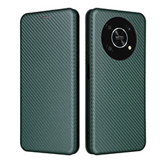 Funda de Cuero Cartera con Soporte Carcasa L02Z para Huawei Honor X9 5G Verde