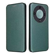 Funda de Cuero Cartera con Soporte Carcasa L02Z para Huawei Honor X9a 5G Verde