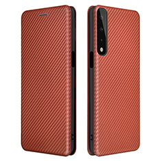 Funda de Cuero Cartera con Soporte Carcasa L02Z para LG Stylo 7 Marron