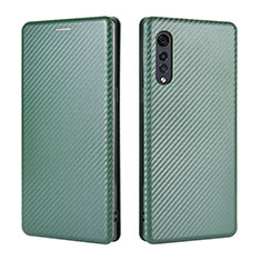 Funda de Cuero Cartera con Soporte Carcasa L02Z para LG Velvet 4G Verde