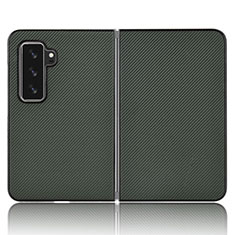 Funda de Cuero Cartera con Soporte Carcasa L02Z para Microsoft Surface Duo 2 Verde