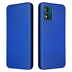 Funda de Cuero Cartera con Soporte Carcasa L02Z para Motorola Moto E13 Azul