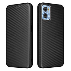 Funda de Cuero Cartera con Soporte Carcasa L02Z para Motorola Moto E22 Negro