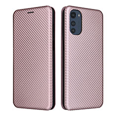 Funda de Cuero Cartera con Soporte Carcasa L02Z para Motorola Moto E32 Oro Rosa