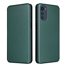 Funda de Cuero Cartera con Soporte Carcasa L02Z para Motorola Moto E32s Verde