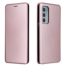 Funda de Cuero Cartera con Soporte Carcasa L02Z para Motorola Moto Edge 20 5G Oro Rosa