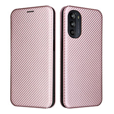 Funda de Cuero Cartera con Soporte Carcasa L02Z para Motorola Moto Edge (2022) 5G Oro Rosa