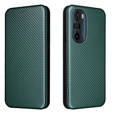 Funda de Cuero Cartera con Soporte Carcasa L02Z para Motorola Moto Edge 30 Pro 5G Verde