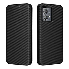 Funda de Cuero Cartera con Soporte Carcasa L02Z para Motorola Moto Edge 40 Neo 5G Negro