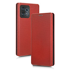 Funda de Cuero Cartera con Soporte Carcasa L02Z para Motorola Moto Edge 40 Pro 5G Marron