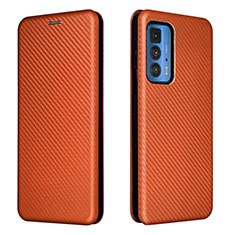 Funda de Cuero Cartera con Soporte Carcasa L02Z para Motorola Moto Edge S Pro 5G Marron