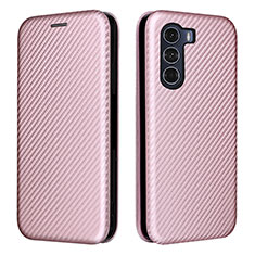 Funda de Cuero Cartera con Soporte Carcasa L02Z para Motorola Moto Edge S30 5G Oro Rosa