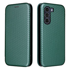 Funda de Cuero Cartera con Soporte Carcasa L02Z para Motorola Moto Edge S30 5G Verde