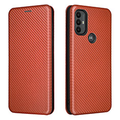 Funda de Cuero Cartera con Soporte Carcasa L02Z para Motorola Moto G Play (2023) Marron