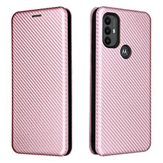 Funda de Cuero Cartera con Soporte Carcasa L02Z para Motorola Moto G Play (2023) Oro Rosa