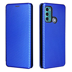 Funda de Cuero Cartera con Soporte Carcasa L02Z para Motorola Moto G40 Fusion Azul