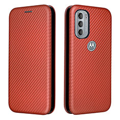 Funda de Cuero Cartera con Soporte Carcasa L02Z para Motorola Moto G41 Marron