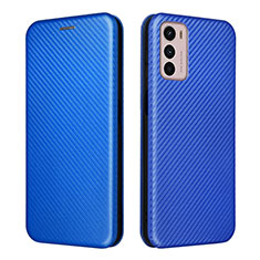 Funda de Cuero Cartera con Soporte Carcasa L02Z para Motorola Moto G42 Azul