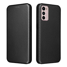 Funda de Cuero Cartera con Soporte Carcasa L02Z para Motorola Moto G42 Negro