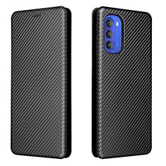 Funda de Cuero Cartera con Soporte Carcasa L02Z para Motorola Moto G51 5G Negro