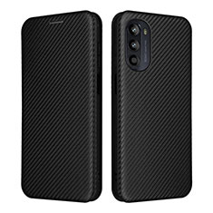 Funda de Cuero Cartera con Soporte Carcasa L02Z para Motorola MOTO G52 Negro