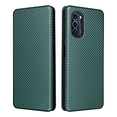 Funda de Cuero Cartera con Soporte Carcasa L02Z para Motorola Moto G52j 5G Verde