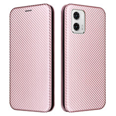 Funda de Cuero Cartera con Soporte Carcasa L02Z para Motorola Moto G53 5G Oro Rosa