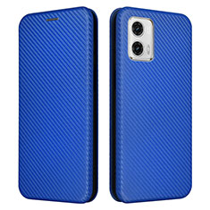 Funda de Cuero Cartera con Soporte Carcasa L02Z para Motorola Moto G53y 5G Azul