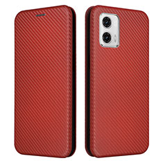 Funda de Cuero Cartera con Soporte Carcasa L02Z para Motorola Moto G53y 5G Marron