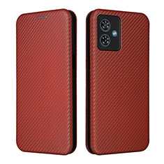 Funda de Cuero Cartera con Soporte Carcasa L02Z para Motorola Moto G54 5G Marron