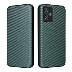 Funda de Cuero Cartera con Soporte Carcasa L02Z para Motorola Moto G54 5G Verde