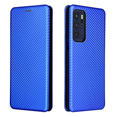 Funda de Cuero Cartera con Soporte Carcasa L02Z para Motorola Moto G60s Azul