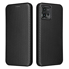 Funda de Cuero Cartera con Soporte Carcasa L02Z para Motorola Moto G72 Negro