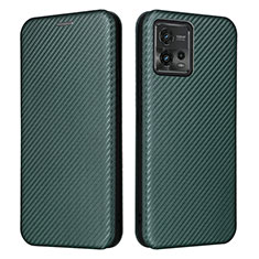 Funda de Cuero Cartera con Soporte Carcasa L02Z para Motorola Moto G72 Verde