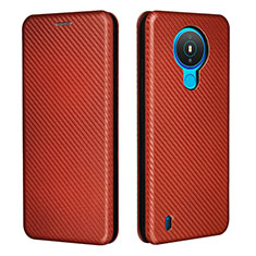 Funda de Cuero Cartera con Soporte Carcasa L02Z para Nokia 1.4 Marron