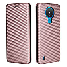 Funda de Cuero Cartera con Soporte Carcasa L02Z para Nokia 1.4 Oro Rosa