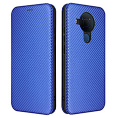 Funda de Cuero Cartera con Soporte Carcasa L02Z para Nokia 5.4 Azul