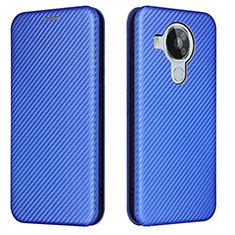 Funda de Cuero Cartera con Soporte Carcasa L02Z para Nokia 7.3 Azul