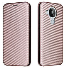 Funda de Cuero Cartera con Soporte Carcasa L02Z para Nokia 7.3 Oro Rosa