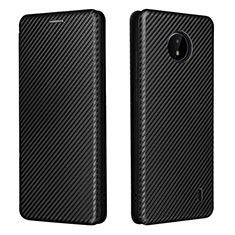 Funda de Cuero Cartera con Soporte Carcasa L02Z para Nokia C10 Negro