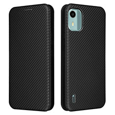 Funda de Cuero Cartera con Soporte Carcasa L02Z para Nokia C12 Negro