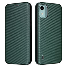 Funda de Cuero Cartera con Soporte Carcasa L02Z para Nokia C12 Pro Verde