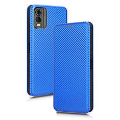 Funda de Cuero Cartera con Soporte Carcasa L02Z para Nokia C210 Azul