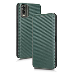 Funda de Cuero Cartera con Soporte Carcasa L02Z para Nokia C210 Verde