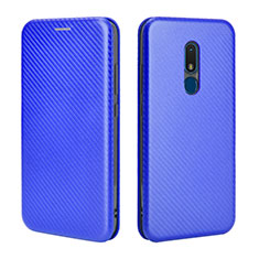 Funda de Cuero Cartera con Soporte Carcasa L02Z para Nokia C3 Azul