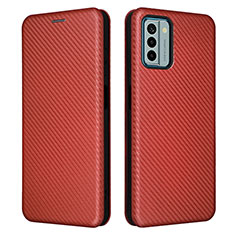 Funda de Cuero Cartera con Soporte Carcasa L02Z para Nokia G22 Marron