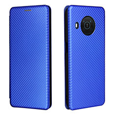 Funda de Cuero Cartera con Soporte Carcasa L02Z para Nokia X10 Azul