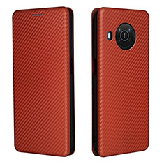 Funda de Cuero Cartera con Soporte Carcasa L02Z para Nokia X10 Marron