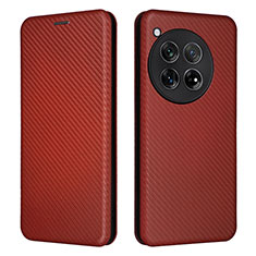 Funda de Cuero Cartera con Soporte Carcasa L02Z para OnePlus 12 5G Marron